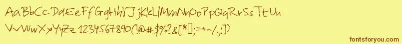Lolo2 Font – Brown Fonts on Yellow Background