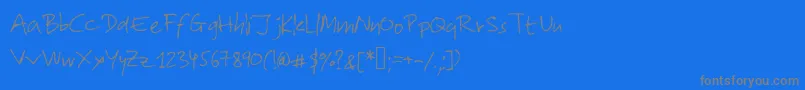Lolo2 Font – Gray Fonts on Blue Background