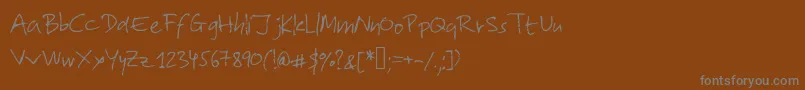 Шрифт Lolo2 – серые шрифты на коричневом фоне