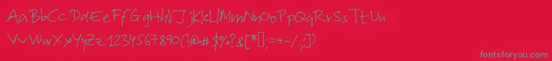 Lolo2 Font – Gray Fonts on Red Background