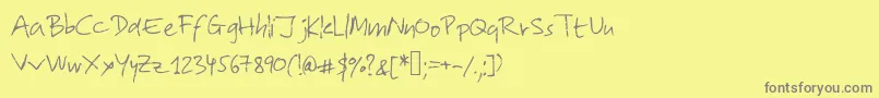 Lolo2 Font – Gray Fonts on Yellow Background