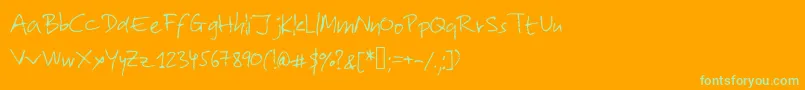 Lolo2 Font – Green Fonts on Orange Background