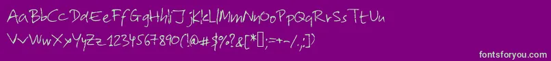 Lolo2 Font – Green Fonts on Purple Background