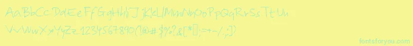 Шрифт Lolo2 – зелёные шрифты на жёлтом фоне