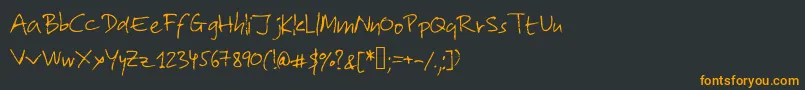 Lolo2 Font – Orange Fonts on Black Background