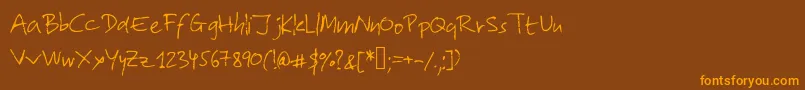 Lolo2 Font – Orange Fonts on Brown Background