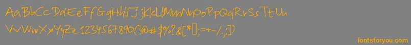 Lolo2 Font – Orange Fonts on Gray Background