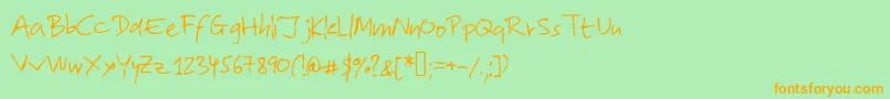 Lolo2 Font – Orange Fonts on Green Background