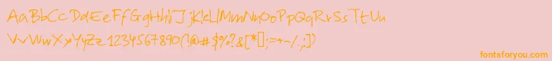 Lolo2 Font – Orange Fonts on Pink Background