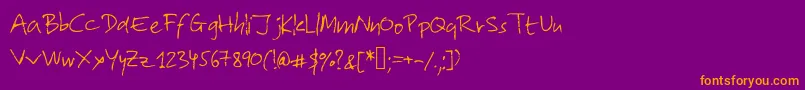 Шрифт Lolo2 – оранжевые шрифты на фиолетовом фоне