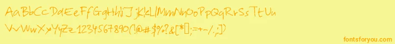 Lolo2 Font – Orange Fonts on Yellow Background