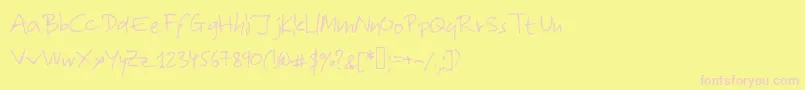 Lolo2 Font – Pink Fonts on Yellow Background