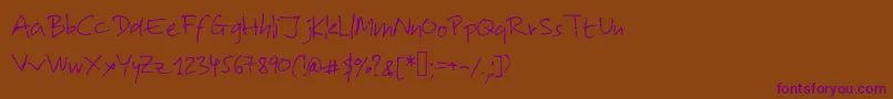 Lolo2 Font – Purple Fonts on Brown Background