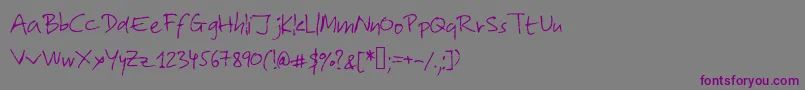 Lolo2 Font – Purple Fonts on Gray Background