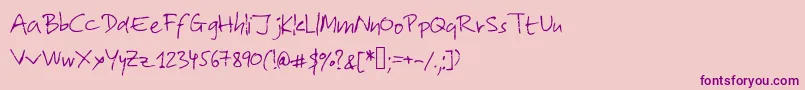 Lolo2 Font – Purple Fonts on Pink Background