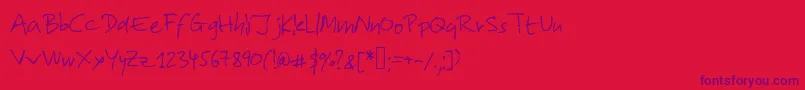 Lolo2 Font – Purple Fonts on Red Background