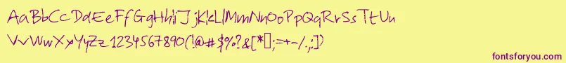 Lolo2 Font – Purple Fonts on Yellow Background