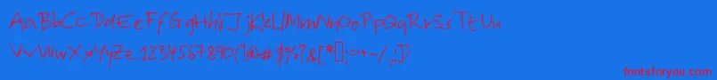 Шрифт Lolo2 – красные шрифты на синем фоне