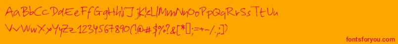 Lolo2 Font – Red Fonts on Orange Background