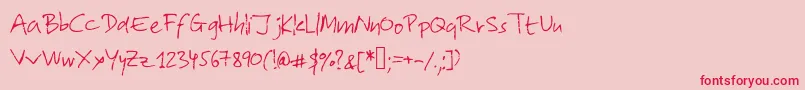 Lolo2 Font – Red Fonts on Pink Background