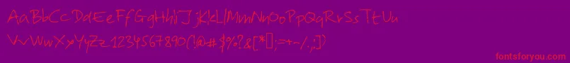 Lolo2 Font – Red Fonts on Purple Background