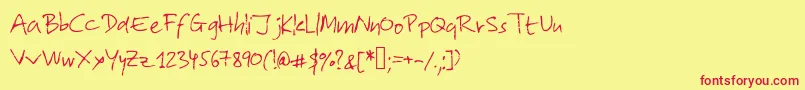 Lolo2 Font – Red Fonts on Yellow Background
