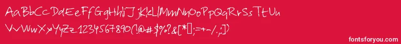フォントLolo2 – 赤い背景に白い文字