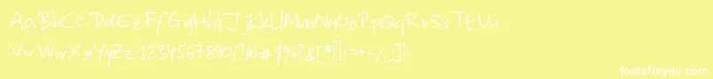 Lolo2 Font – White Fonts on Yellow Background