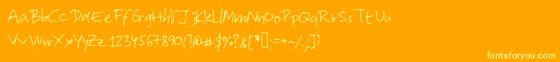 Lolo2 Font – Yellow Fonts on Orange Background