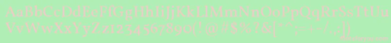 VollkornRegular Font – Pink Fonts on Green Background