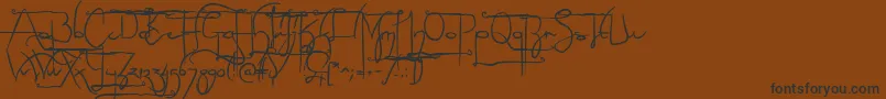 NoLicenseSculptorshandAlternatives Font – Black Fonts on Brown Background