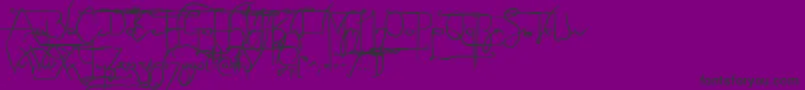 NoLicenseSculptorshandAlternatives Font – Black Fonts on Purple Background