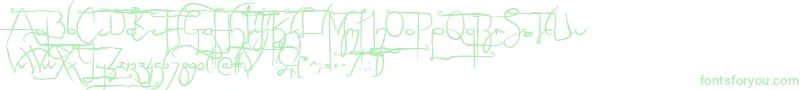 NoLicenseSculptorshandAlternatives Font – Green Fonts on White Background