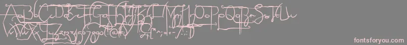 NoLicenseSculptorshandAlternatives Font – Pink Fonts on Gray Background