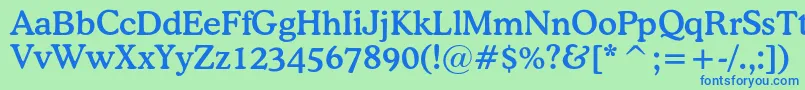 Osvaldmediumc Font – Blue Fonts on Green Background