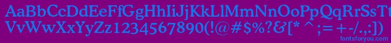 Osvaldmediumc Font – Blue Fonts on Purple Background