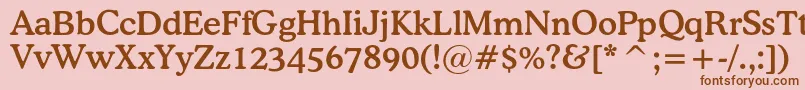 Osvaldmediumc Font – Brown Fonts on Pink Background