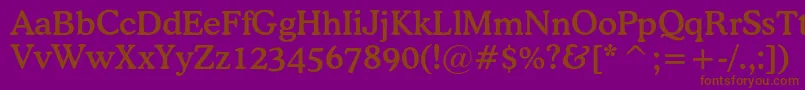 Osvaldmediumc Font – Brown Fonts on Purple Background