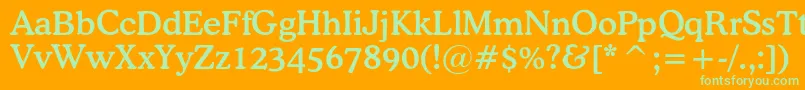 Osvaldmediumc Font – Green Fonts on Orange Background