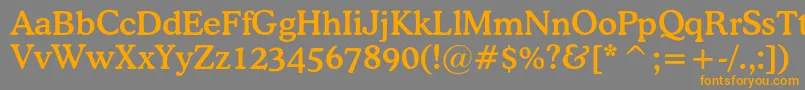 Osvaldmediumc Font – Orange Fonts on Gray Background