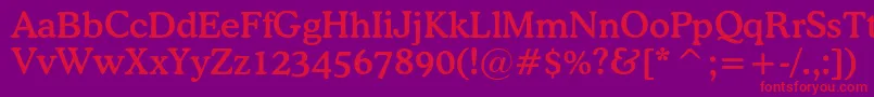 Osvaldmediumc Font – Red Fonts on Purple Background