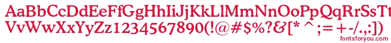 Osvaldmediumc Font – Red Fonts on White Background