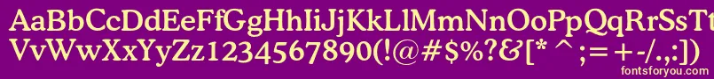 Osvaldmediumc Font – Yellow Fonts on Purple Background