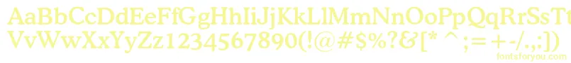 Osvaldmediumc Font – Yellow Fonts on White Background