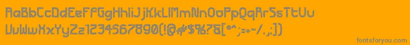 FuturexApocalypse Font – Gray Fonts on Orange Background