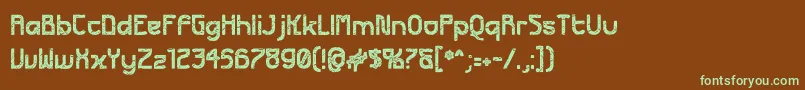 FuturexApocalypse Font – Green Fonts on Brown Background