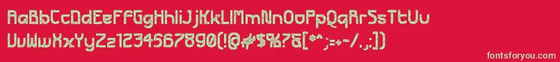 FuturexApocalypse Font – Green Fonts on Red Background