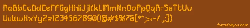 FuturexApocalypse Font – Orange Fonts on Brown Background