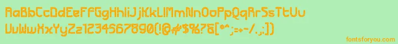 FuturexApocalypse Font – Orange Fonts on Green Background