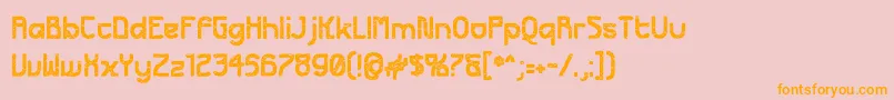 FuturexApocalypse Font – Orange Fonts on Pink Background